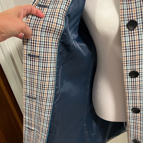 Talbots multi color jacket with fringe size 8. Smoke free home. No damage - Picture 5 of 6